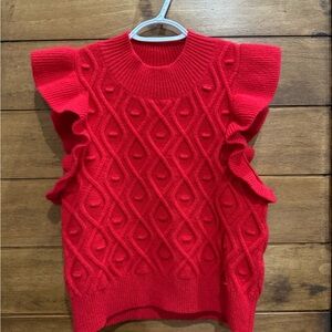 Le Lis Vibrant Red Knit Sweater